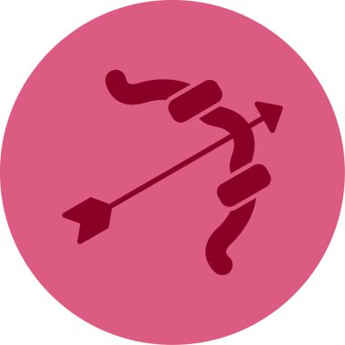 Yay ve Ok ağ simgesi, vektör illüstrasyonu