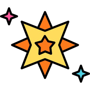 yıldız web simgesi basit illüstrasyon 