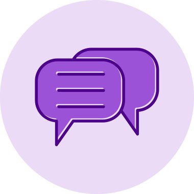 Sohbet simgesi vektör illüstrasyonu 