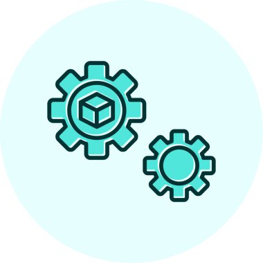 Vitesli ayar simgesi, vektör illüstrasyonu basit tasarım