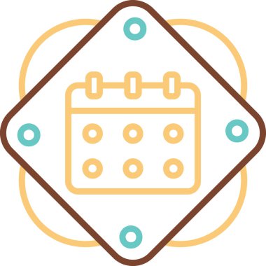 Takvim simgesi, vektör illüstrasyonu basit tasarım