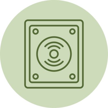 Acil Düğme Web simgesi, vektör illüstrasyonu  