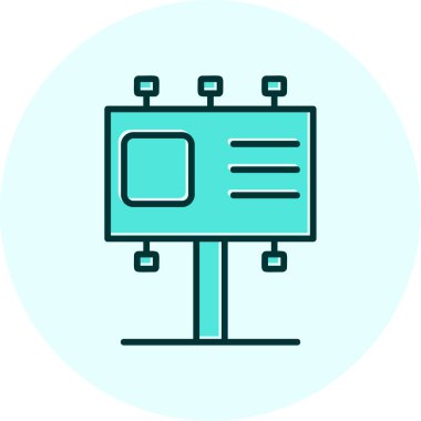 Billboard web simgesi, vektör çizim 
