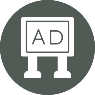 Poster ağ simgesi, vektör illüstrasyonu