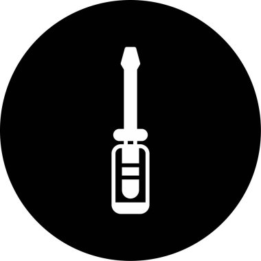 tornavida simgesi. Web için tornavida simgesinin karikatür çizimi