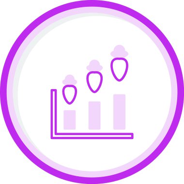 Büyüme grafiği Web simgesi basit illüstrasyon  