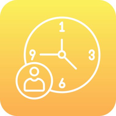 zaman yönetimi simgesi, vektör illüstrasyonu                 