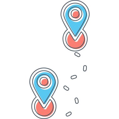 Rotadan. Web simgesi basit illüstrasyon