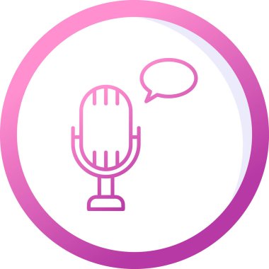 vector illustration of Voice message icon                        