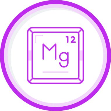 Magnezyum kimyasal element basit ikon web illüstrasyonu