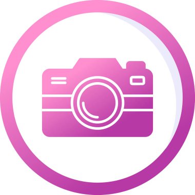 Fotoğraf makinesi simgesi, vektör illüstrasyonu. düz tasarım biçimi              