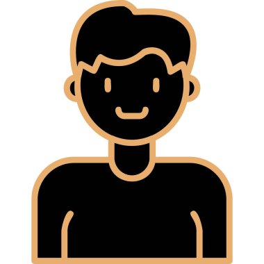 İnsan avatar web simgesi basit illüstrasyon 