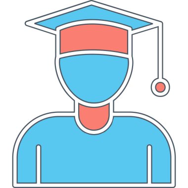 Öğrenci. Web simgesi basit illüstrasyon 