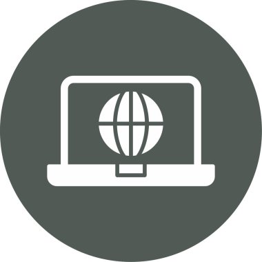 dizüstü bilgisayar simgesi, vektör illüstrasyonu basit tasarım