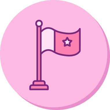 bayrak web simgesi, vektör illüstrasyonu 