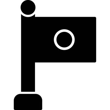 Japonya bayrak ikonu vektör illüstrasyonu