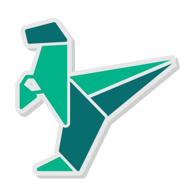 Dinozor ağ simgesi, vektör illüstrasyonu