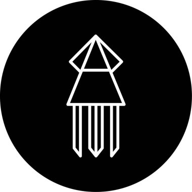 Kalamar. Web simgesi basit illüstrasyon