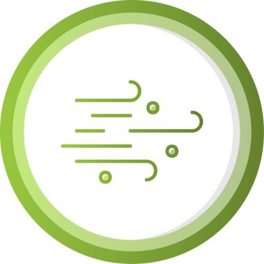 Rüzgarlı hava durumu simgesi, vektör illüstrasyonu