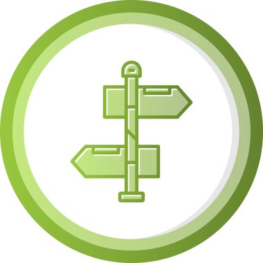 Bir sokak işaretinin vektör illüstrasyonu