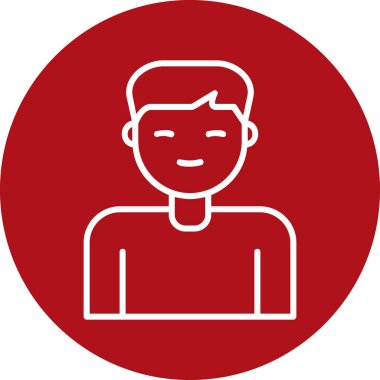  Erkek kullanıcı. Web simgesi basit illüstrasyon