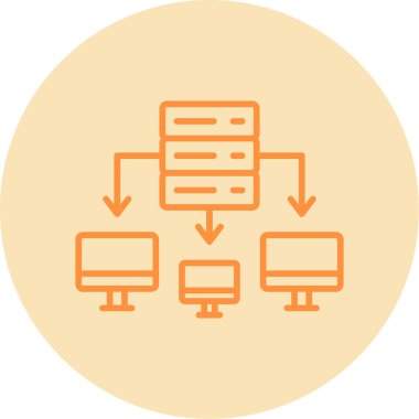 Küme hesaplama simgesi, vektör illüstrasyonu basit tasarım