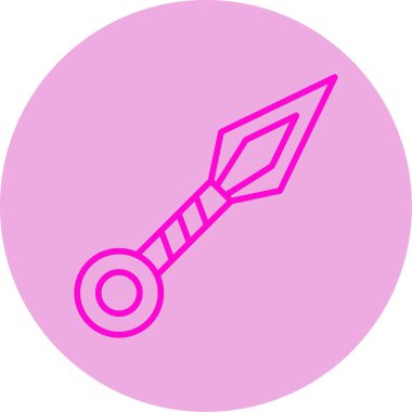 Bir Kunai simgesinin vektör çizimi