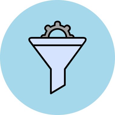 Vektör illüstrasyon Huni ağ simgesi 