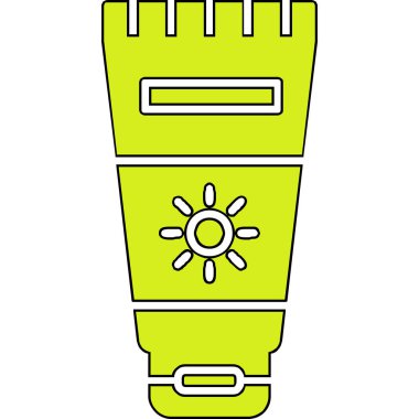 Güneş kremi simge vektör çizim.