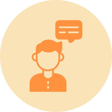 converstation simgesi, vektör illüstrasyonu basit tasarım