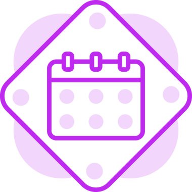 Takvim simgesi, vektör illüstrasyonu basit tasarım