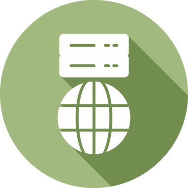 Küre sembolü, vektör illüstrasyonlu Veri Ağı simgesi 