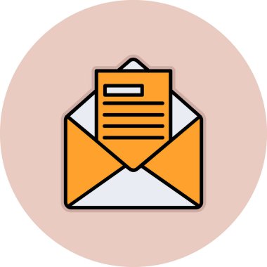 E- posta İş Teklif simgesi vektör illüstrasyonu