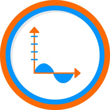 Dalga Grafiği simgesi, vektör illüstrasyonu
