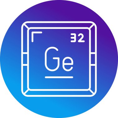 Germanyum kimyasal elementi. Atom numarasıyla imzala. Periyodik tablonun kimyasal elementi