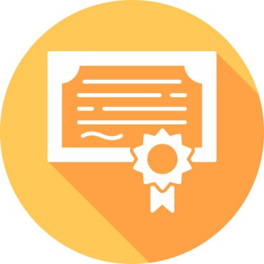 Sertifika. Web simgesi basit tasarım