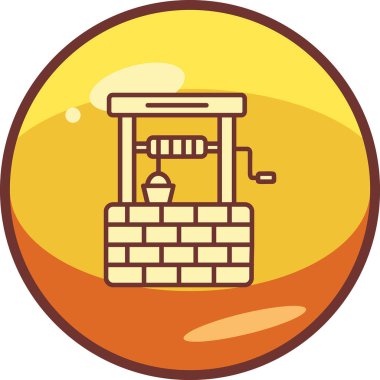 su kuyusu ikonu vektör illüstrasyonu