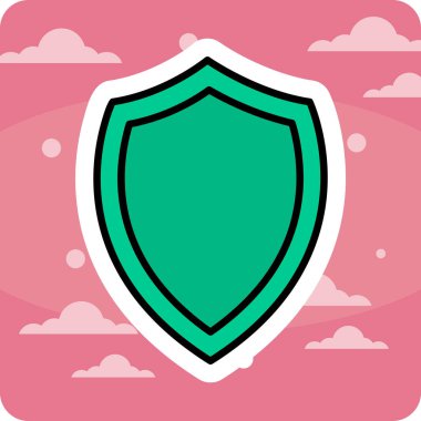 kalkan simgesi web basit illüstrasyon