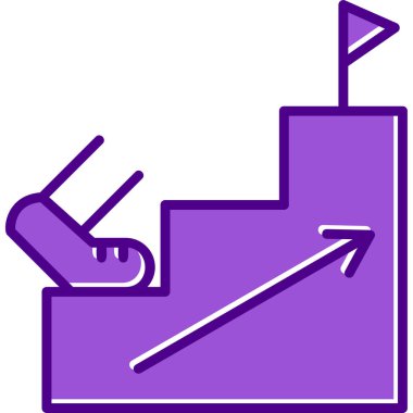 Adımlar web simgesinin vektör illüstrasyonu