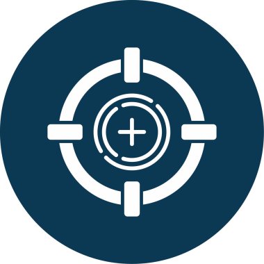 Crosshair simgesi, vektör illüstrasyonu basit tasarım