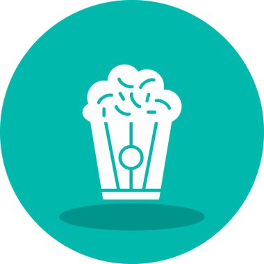 Patlamış mısır. Web simgesi basit illüstrasyon                                  