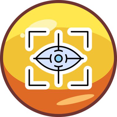 Göz. Web simgesi basit illüstrasyon