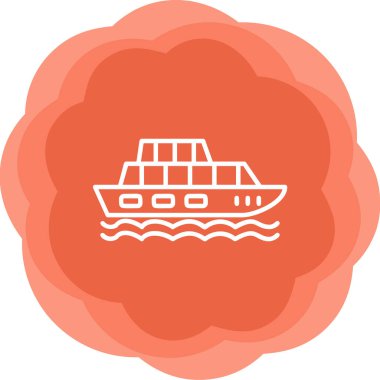 Yolcu gemisi. Web simgesi basit illüstrasyon