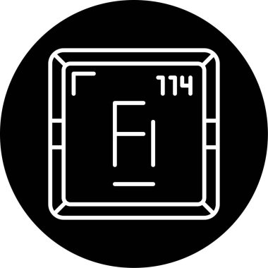 Flerovium web simgesi, vektör illüstrasyonu