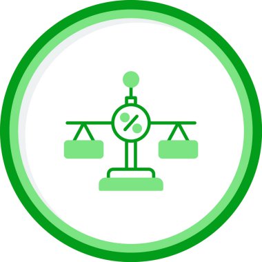 Ölçek simgesi, vektör illüstrasyonu basit tasarım