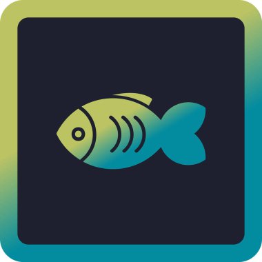 Balık. Web simgesi basit illüstrasyon 