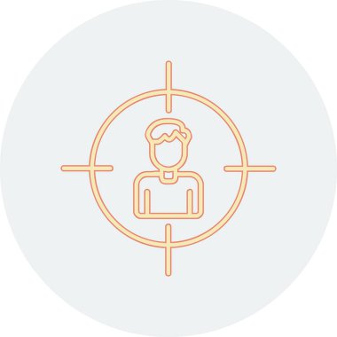 İnsan hedef simgesi, vektör illüstrasyonu basit tasarım