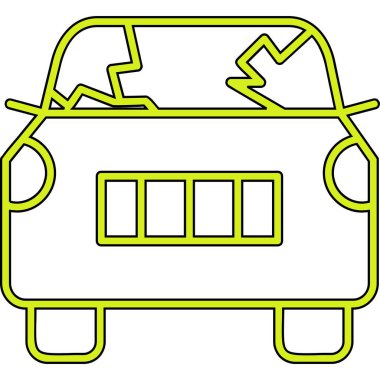 Kırık araba simgesi vektör illüstrasyonu