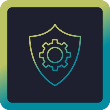 Veri koruma simgesi, vektör çizim                  