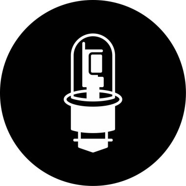 Sodyum buhar ampul simgesi, vektör illüstrasyonu  